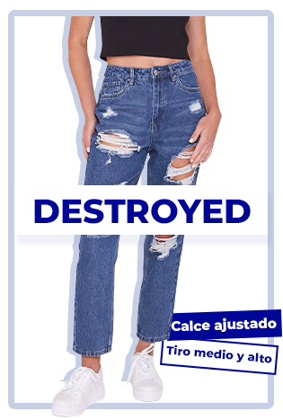 Mujer Jeans Destroyer